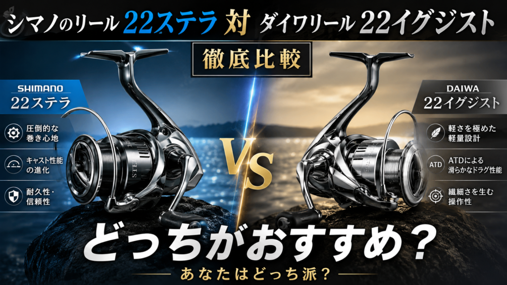 シマノのリール22ステラ対ダイワリール22イグジストどっちがおすすめ？徹底比較