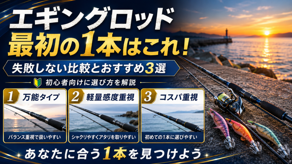 エギングロッド最初の1本はこれ！失敗しない比較とおすすめ3選