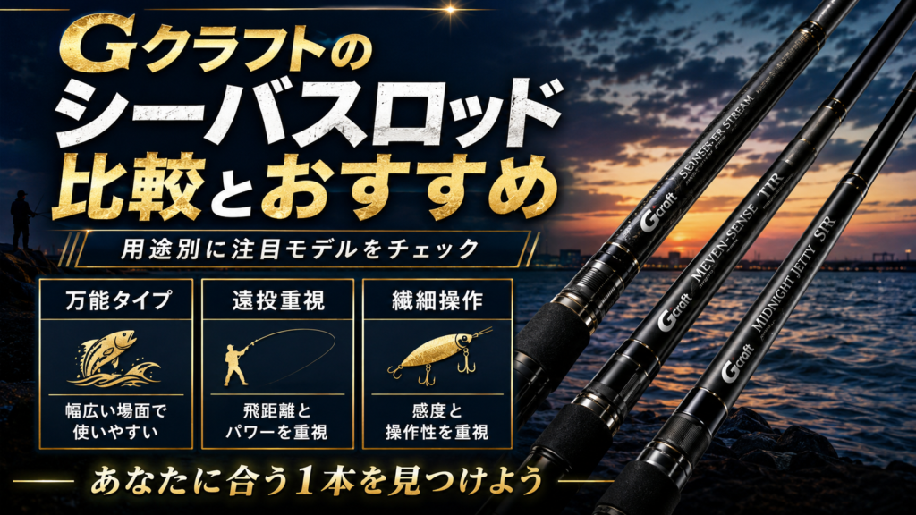 Gクラフトのシーバスロッド比較とおすすめ