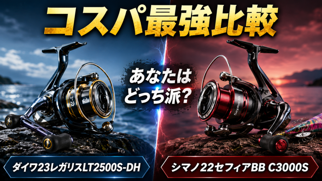 ダイワ23レガリスLT2500S-DHとシマノ22セフィアBB C3000Sのコスパ最強比較