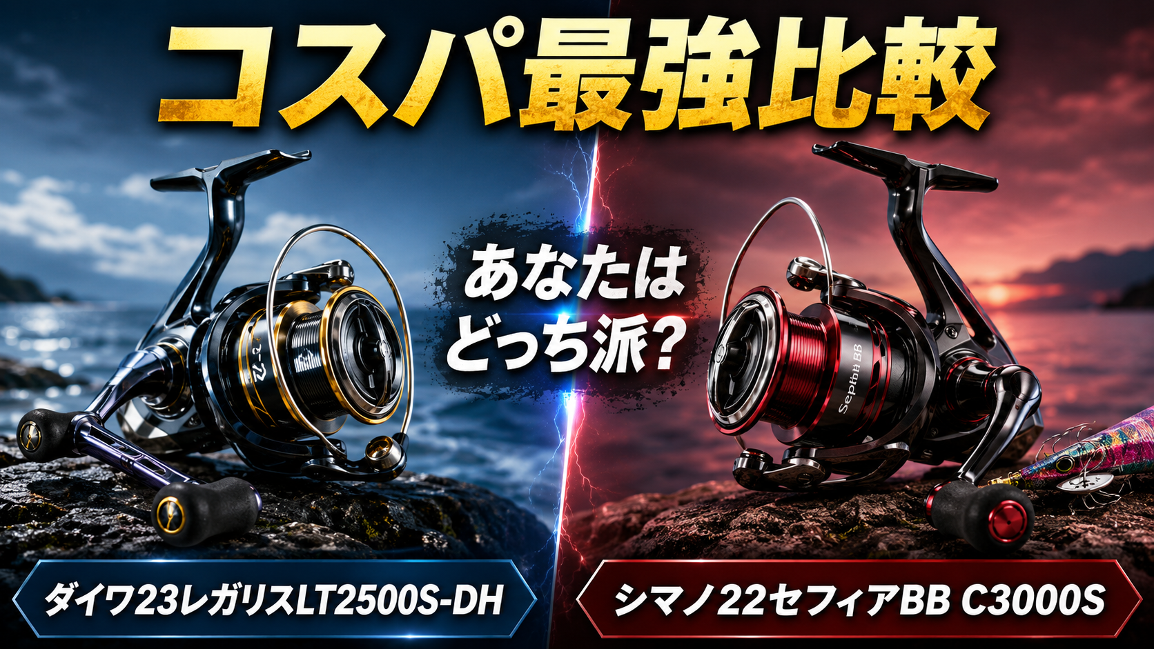 ダイワ23レガリスLT2500S-DHとシマノ22セフィアBB C3000Sのコスパ最強比較