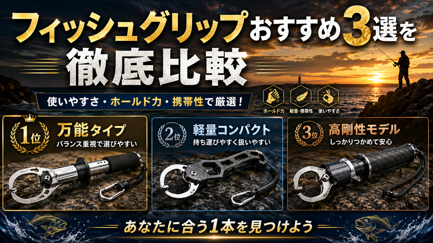 フィッシュグリップおすすめ3選を徹底比較！
