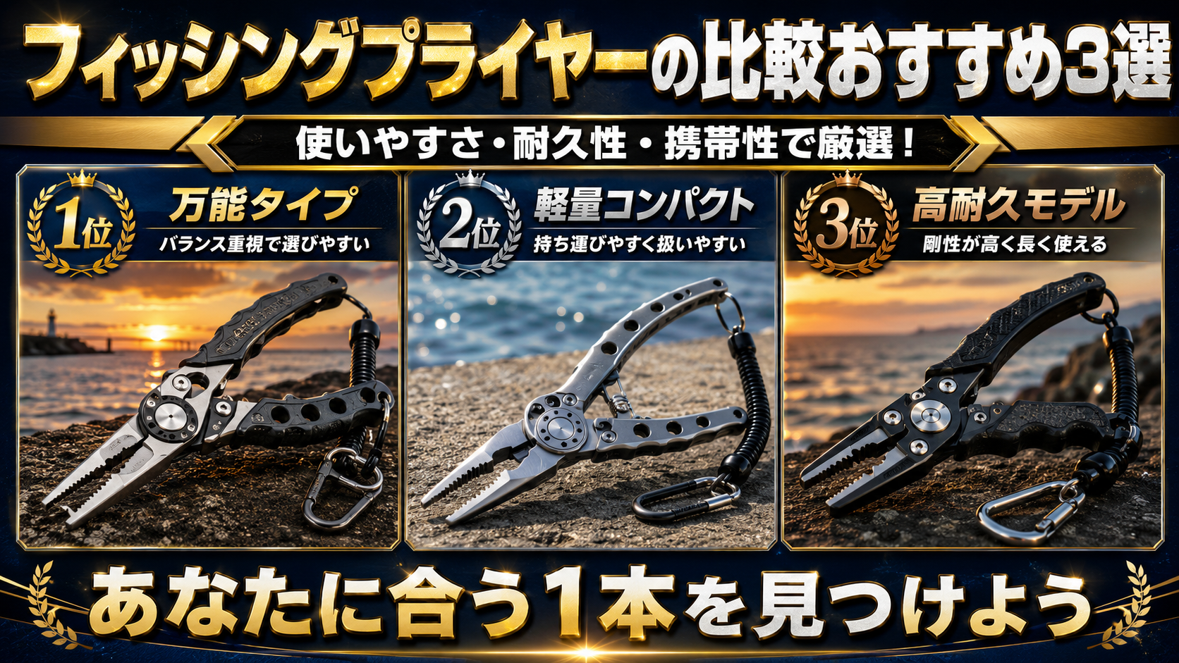 フィッシングプライヤーの比較おすすめ3選