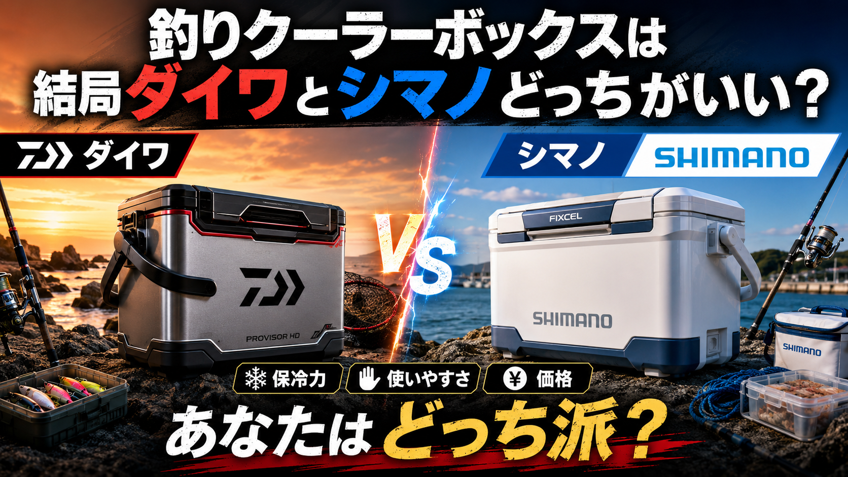釣りクーラーボックスは結局ダイワとシマノどっちがいい？