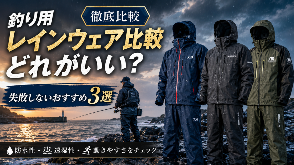 釣り用レインウェア比較どれがいい？失敗しないおすすめ3選