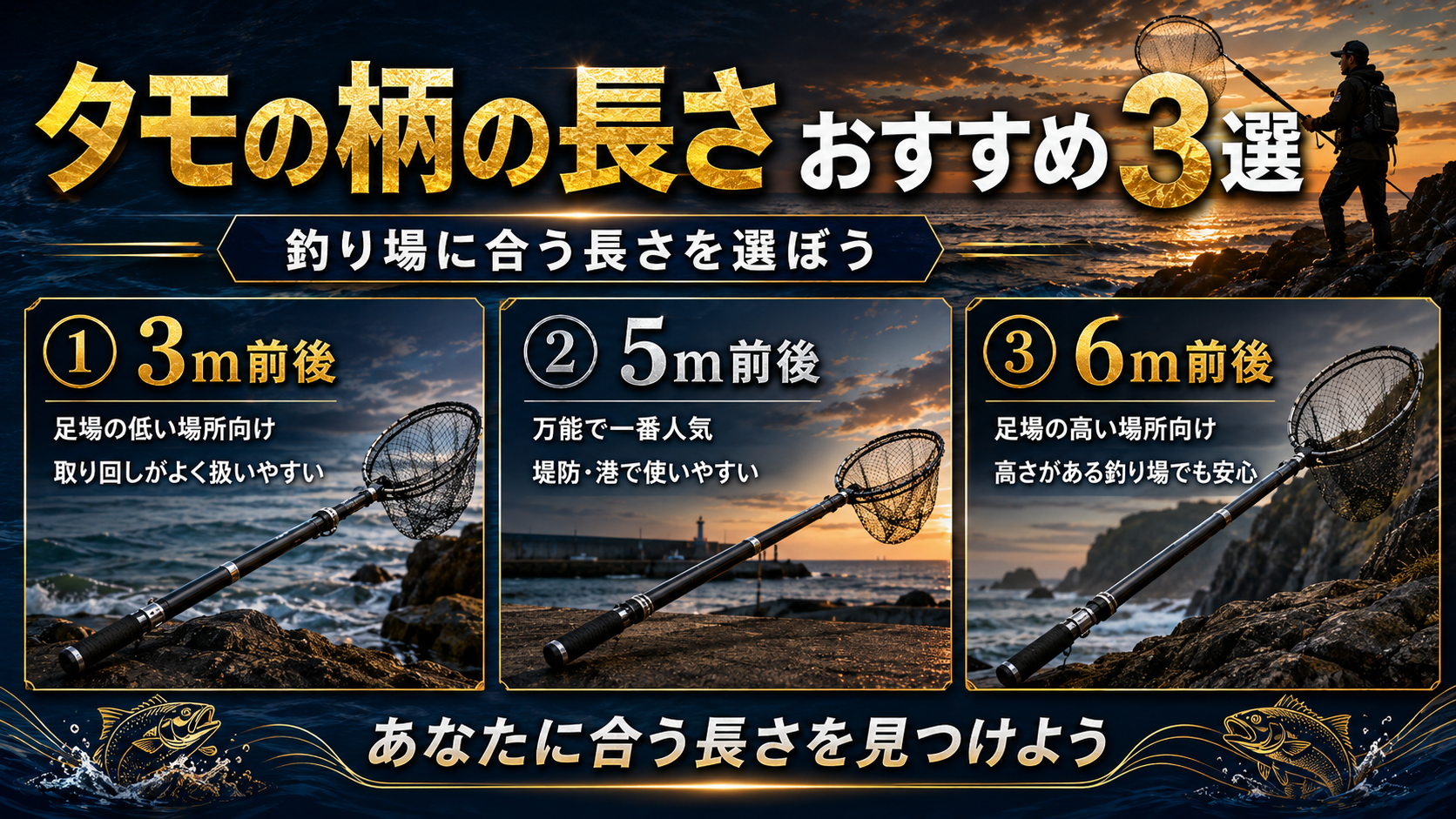 タモの柄の長さおすすめ3選