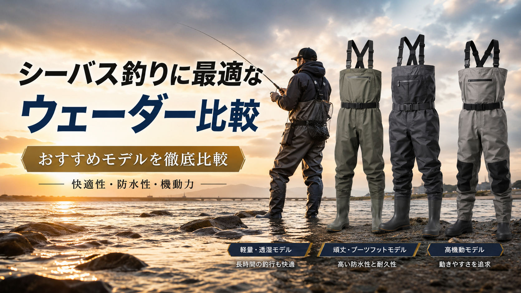 シーバス釣りに最適なウェーダー比較おすすめ3選!失敗しない選び方のコツ