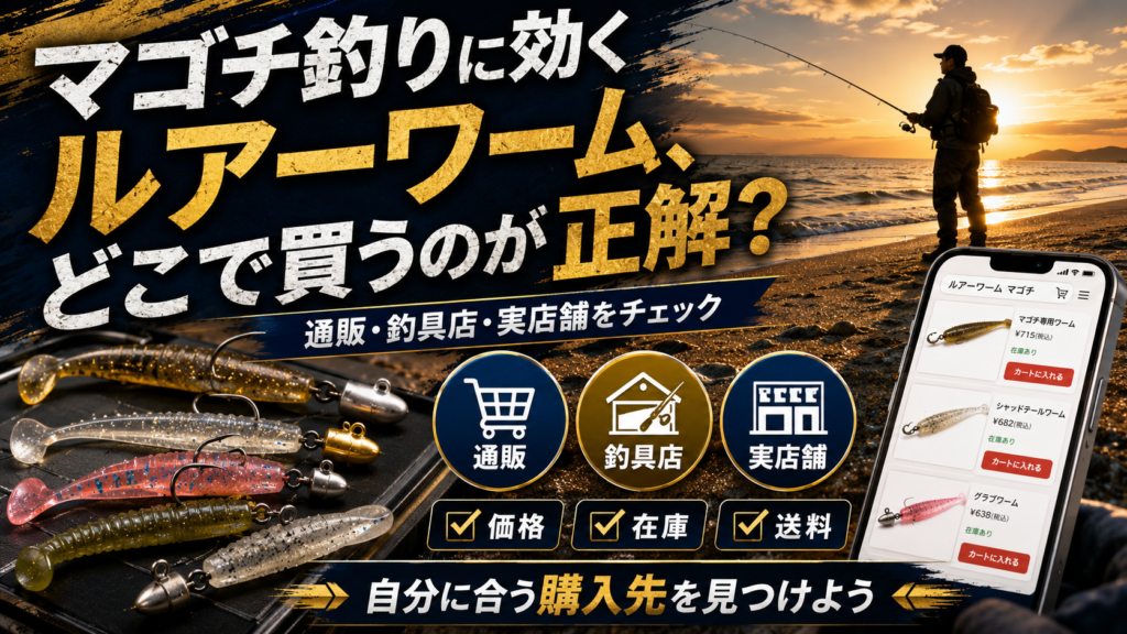 マゴチ釣りに効くルアーワーム、どこで買うのが正解？