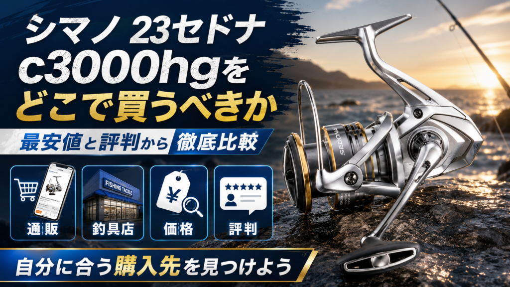シマノ 23セドナ c3000hgをどこで買うべきか最安値と評判から徹底比較