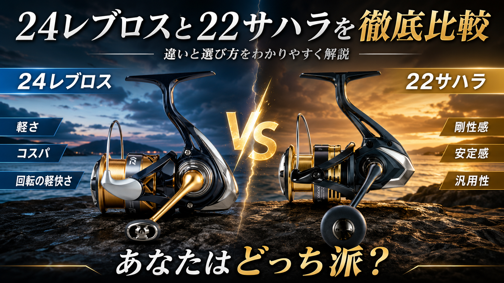 24レブロスと22サハラを徹底比較!釣り具のプロが選ぶのはどっち?
