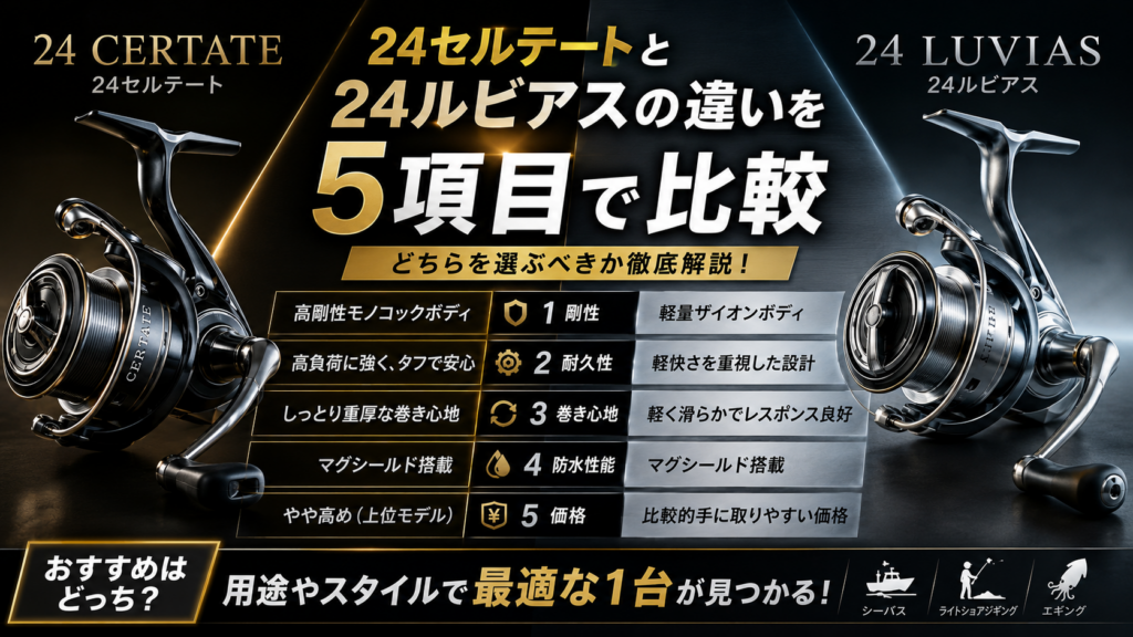 24セルテートと24ルビアスの違いを5項目で比較