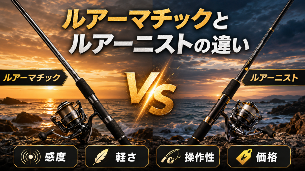 ルアーマチックとルアーニストの違いを比較した結論