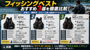 フィッシングベストおすすめ3選を徹底比較!失敗しない選び方とどこで買うべきか解説