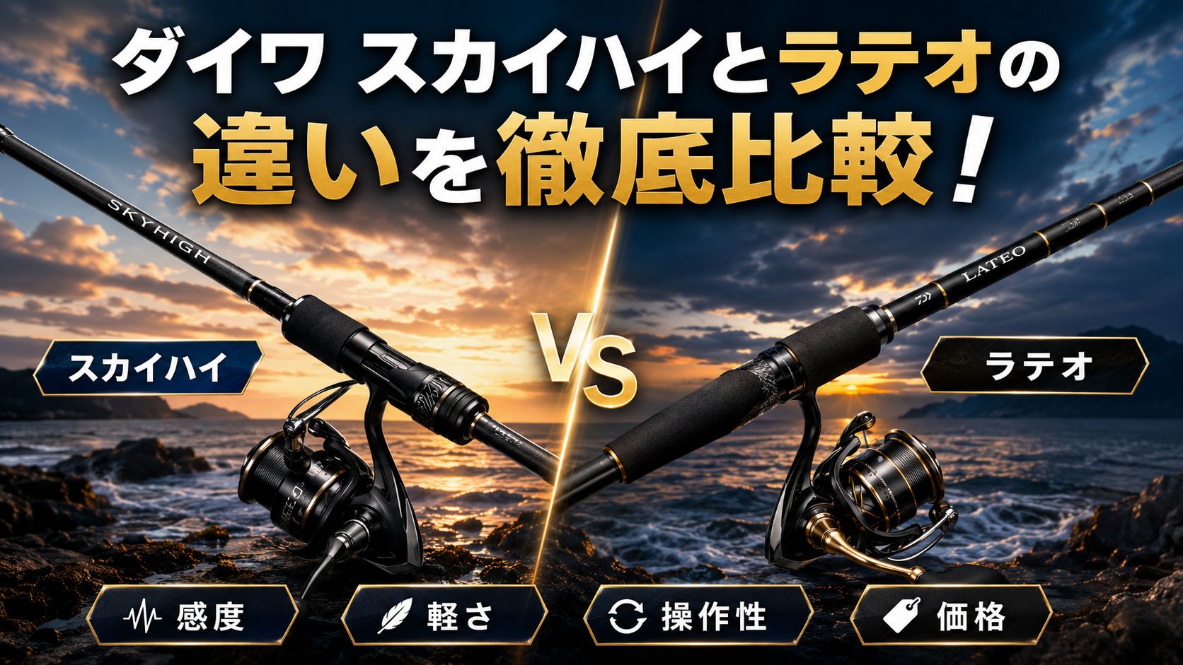 ダイワ スカイハイとラテオの違いを徹底比較!