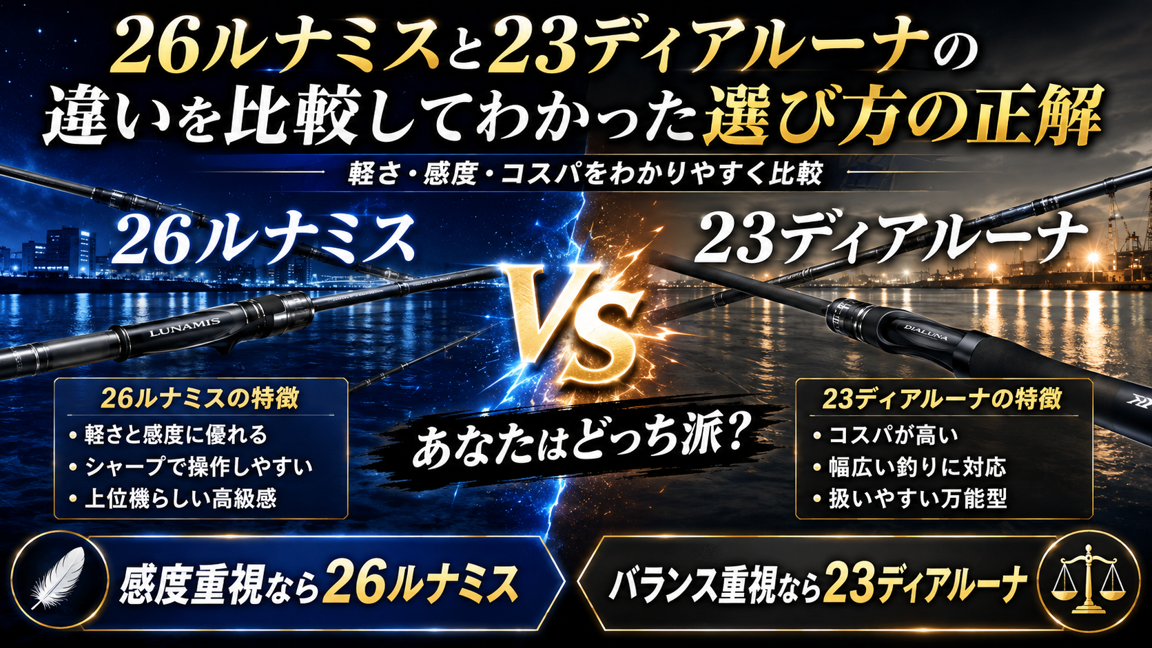 26ルナミスと23ディアルーナの違いを比較してわかった選び方の正解