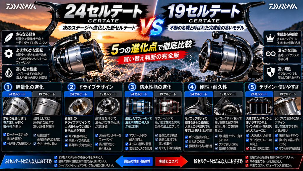 24セルテートと19セルテートの違いを5つの進化点で比較！買い替え判断の完全版